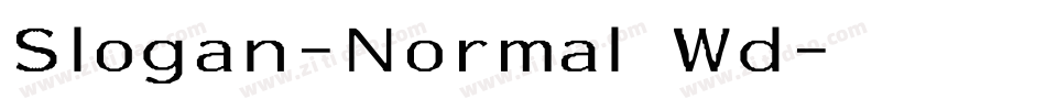 Slogan-Normal Wd字体转换